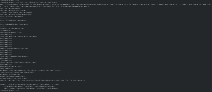 Configure 23c Database